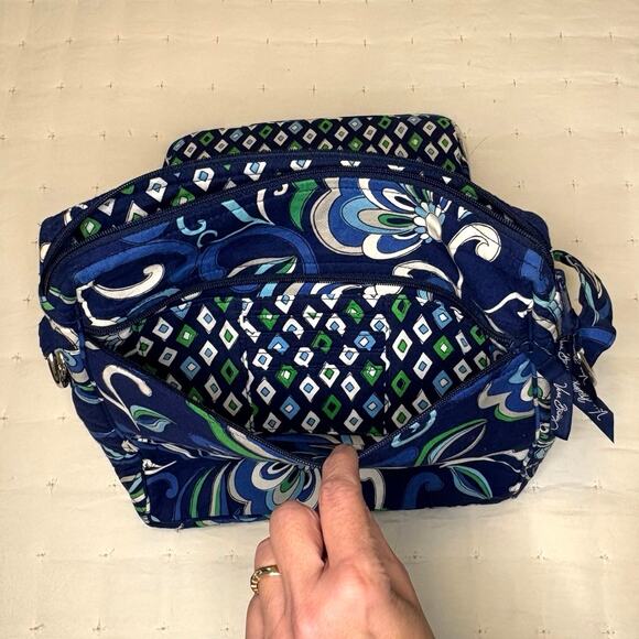 Vera Bradley Mediterranean Blue Messenger Bag - Picture 6 of 14